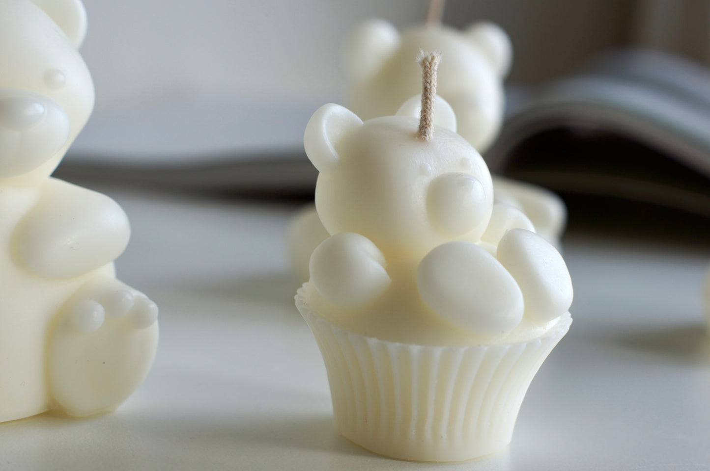 Muffin cup bear candle | home decor (mini/ big) gift
