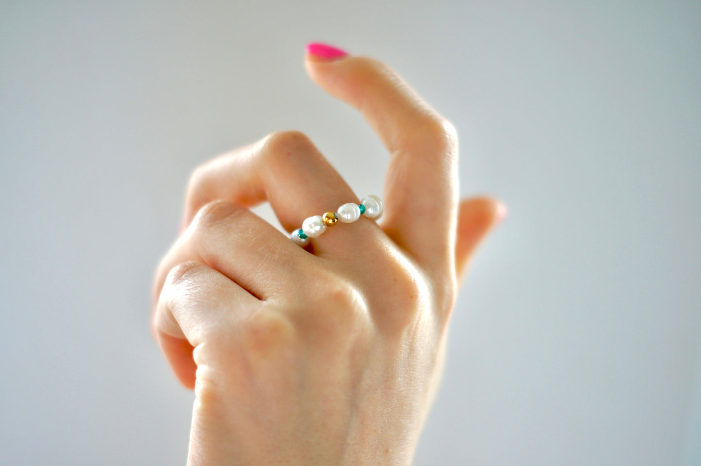 ring one size | pearl rings | christmas gift