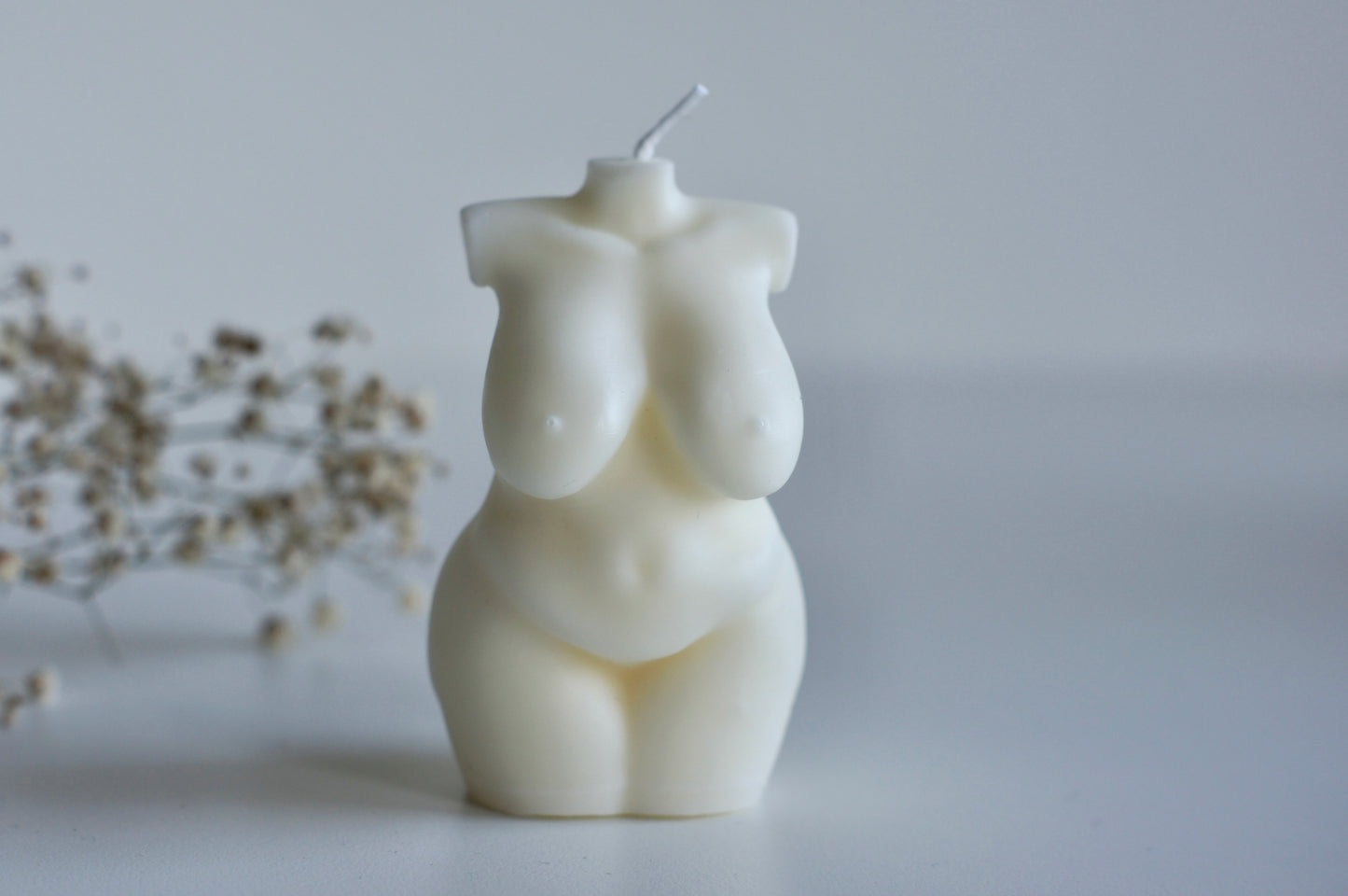 Curvy female body candle - gift for holiday, aesthetic decor, sexy nude woman candle