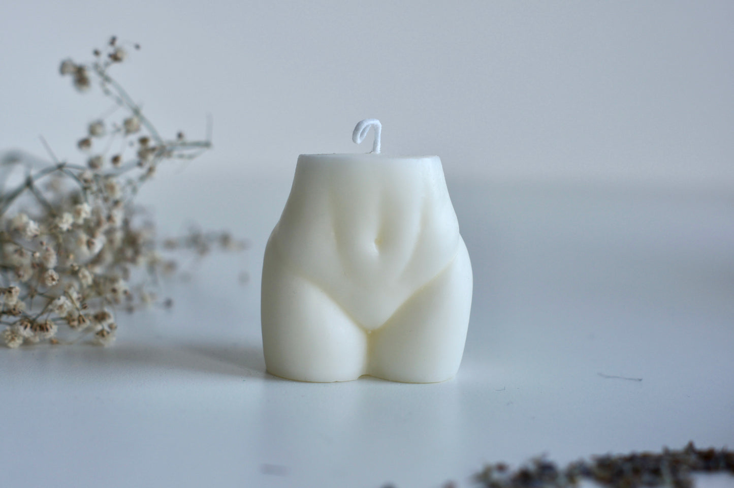 Curvy female body candle - gift for holiday, aesthetic decor, sexy nude woman candle