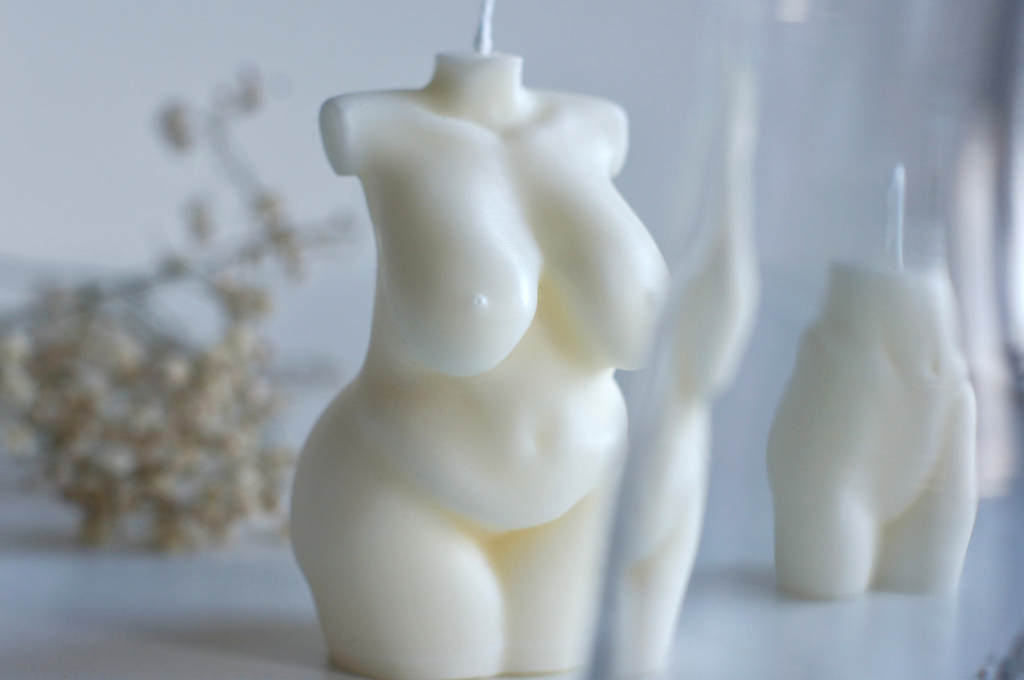 Curvy female body candle - gift for holiday, aesthetic decor, sexy nude woman candle